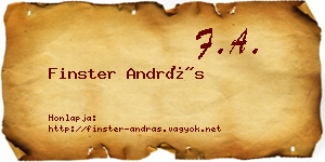 Finster András névjegykártya